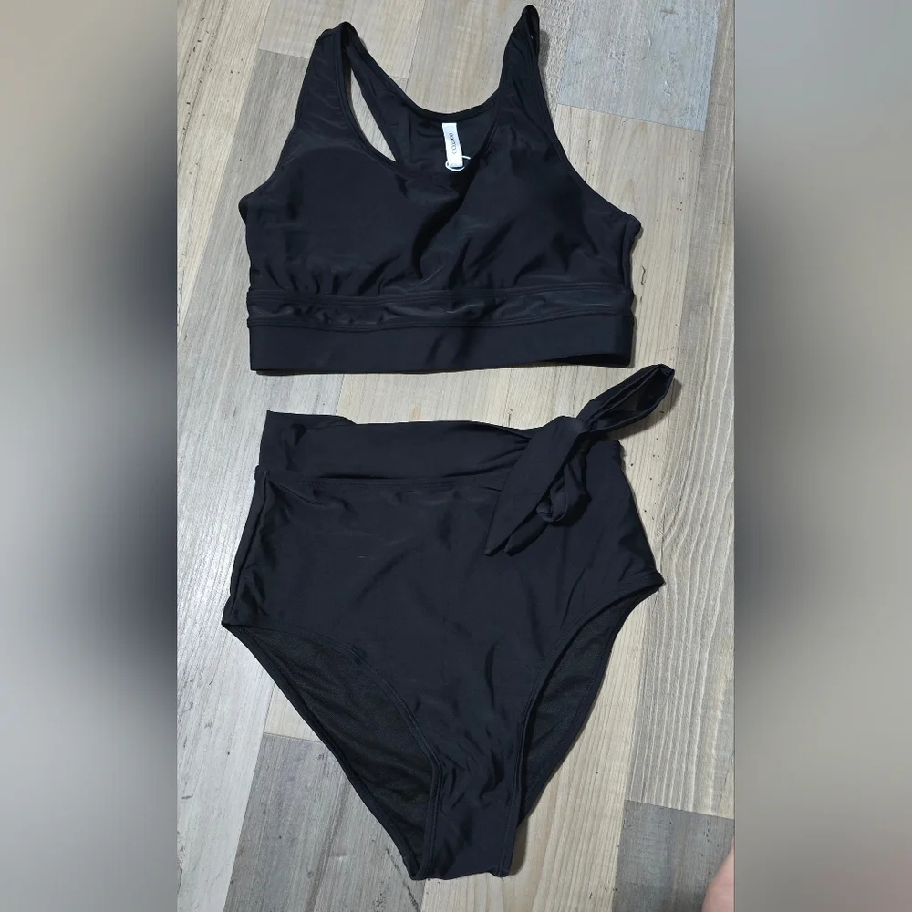 Dokotoo Womens Scoop Neck Racerback High Waisted Bikini Set Two Piece Small